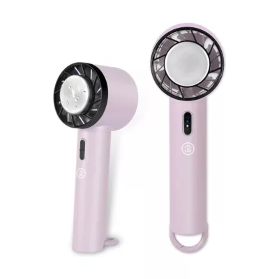 aibo冰感冷敷扣環式桌立/手持風扇【佳瑪】冰感 降溫 冰鎮 USB充電迷霧紫