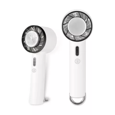 aibo冰感冷敷扣環式桌立/手持風扇 冰感 降溫 冰鎮 USB充電規格:冰川白