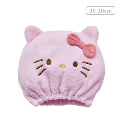 三麗鷗 Kitty造型乾髮帽【佳瑪】凱蒂貓 Sanrio 吸水速乾 擦髮毛巾 擦髮巾KT－DT301（20Ｘ20CM）