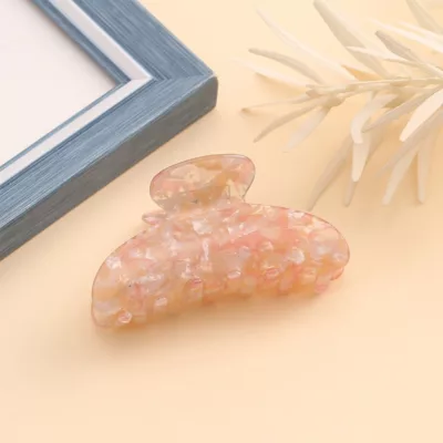 LOVE RECIPE 簡約韓系碎花鯊魚夾 醋酸抓夾 沙夾 休閒 抓夾 高質感髮夾 半頭 全頭 新款規格:粉