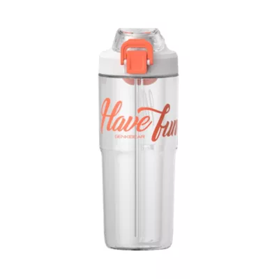 GENKI BEAR百搭Tritan隨行雙飲杯950ml 白/粉/綠【佳瑪】白