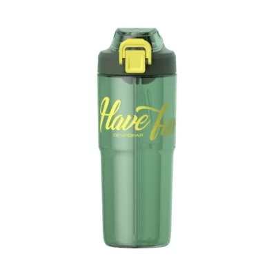 GENKI BEAR百搭Tritan隨行雙飲杯950ml 白/粉/綠【佳瑪】綠