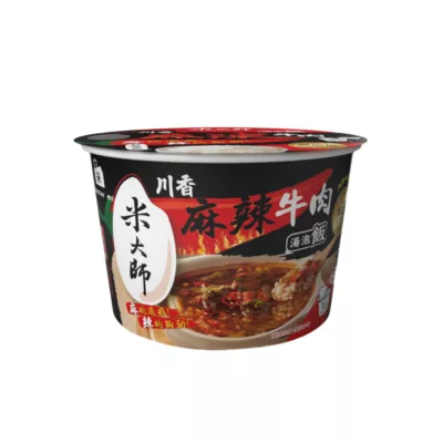 Master Mi 米大師 湯泡飯 蒸蛋 沖泡即食 常溫保存 露營 宵夜 台灣製 全球首創 新品規格:川香麻辣牛肉
