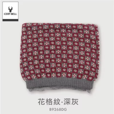 CB 石墨烯日系多功能圍脖 【佳瑪】花格紋 多功能款式 石墨烯 禦寒 外出 機車 冬季 溫暖圍脖專區 保暖絨毛圍脖花格紋-深灰