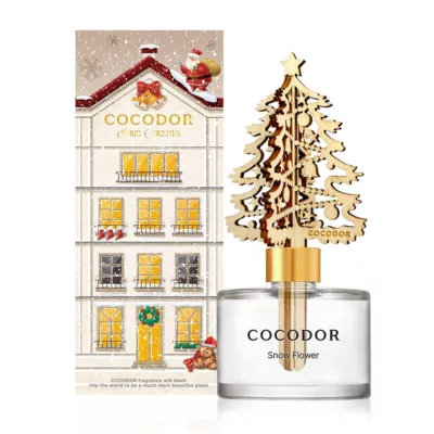COCODOR 珂珂朵爾 燦金聖誕樹擴香瓶 200ml-黑櫻桃/雪地薔薇 香氛 室內香氛 居家 芳香劑規格:雪地薔薇