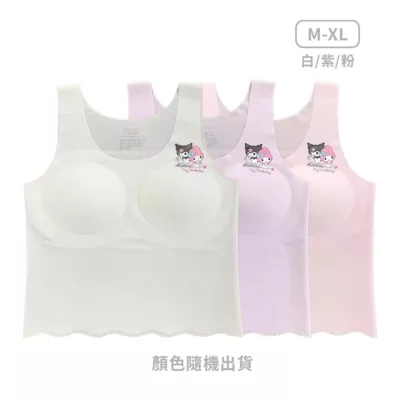 酷洛米 去汗味少女胸衣【佳瑪】三麗鷗 零著感 無鋼圈 無痕 內衣L