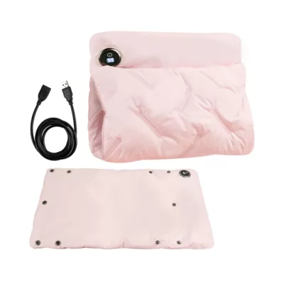 aibo USB供電 羽絨棉暖手袋【佳瑪】冬天必備 保暖 暖手 暖腰 暖宮 暖腳 熱敷粉紅