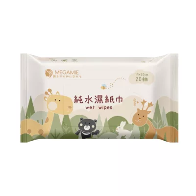 MEGAMIE 動物同樂會純水濕紙巾20抽【佳瑪】
