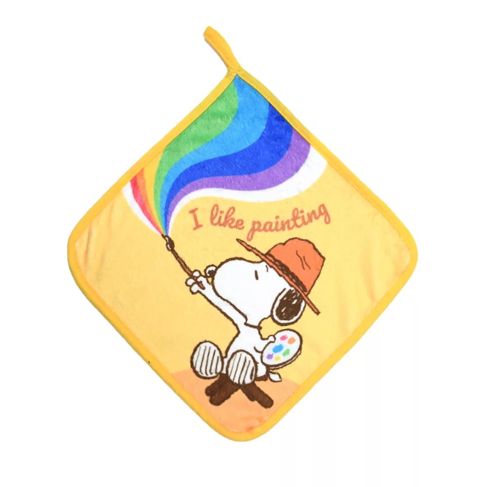 SNOOPY 超細纖維印花小擦拭巾【佳瑪】 史努比 歐拉夫 萬用巾 擦手巾史努比-畫畫
