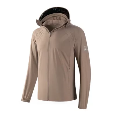 男 極鋒條冰感防曬外套【佳瑪】夏天 涼感 遮陽松果棕 3L