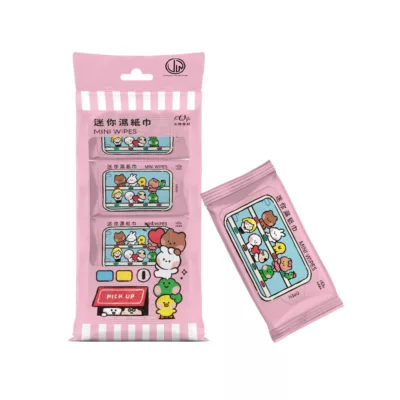 宏瑋 KOGI mini 迷你濕紙巾 LINE FRIENDS (8抽X8包) 紙巾 柔濕巾 純水濕紙巾【佳瑪】